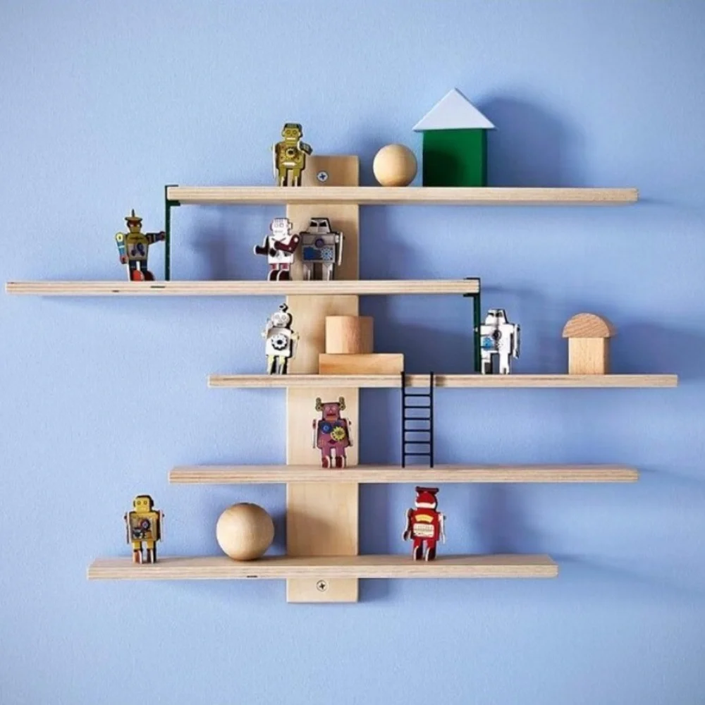 LUSTIGT • IKEA Wooden Wall Shelf •  37x37 cm (14 5/8x14 5/8